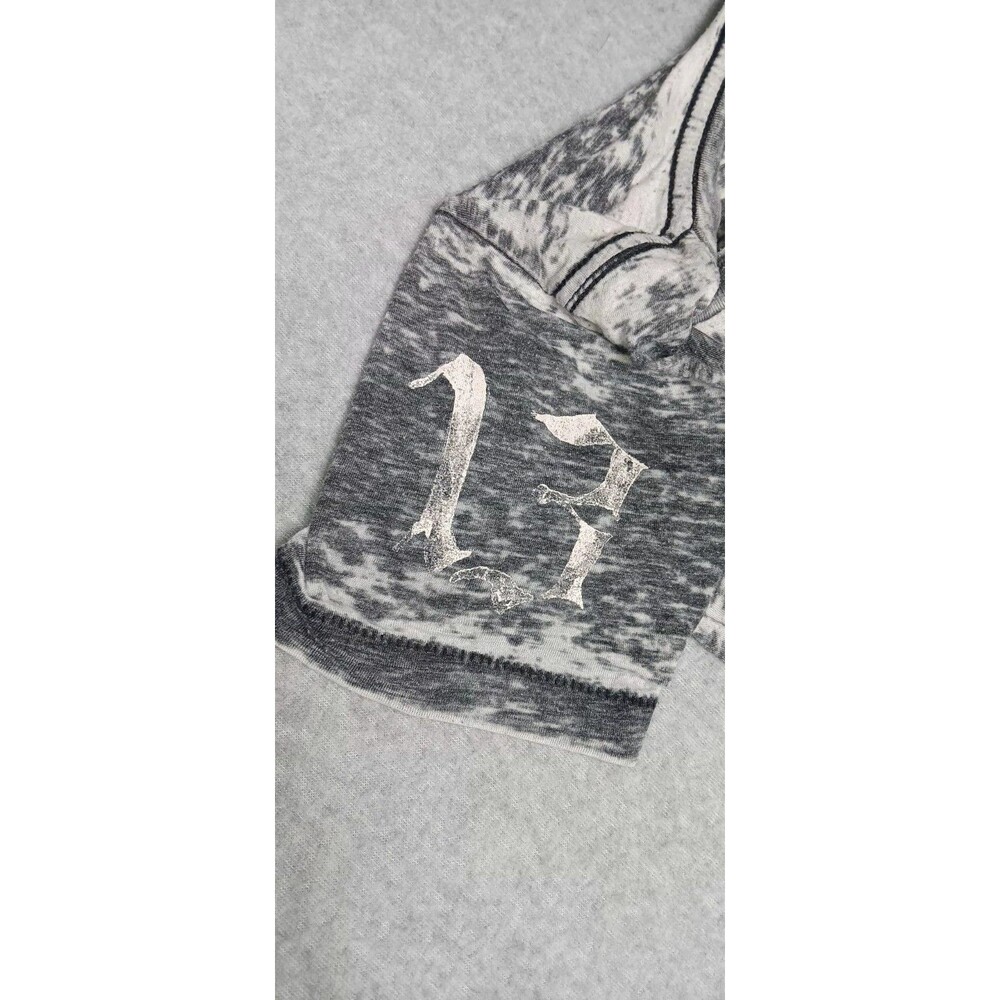 Affliction Motors Short Sleeve Burnout Shirt Womens Size Small Heather Gray Grey - Picture 8 of 13